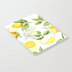 mediterranean summer lemon branches on white Notebook Gallery Image 2