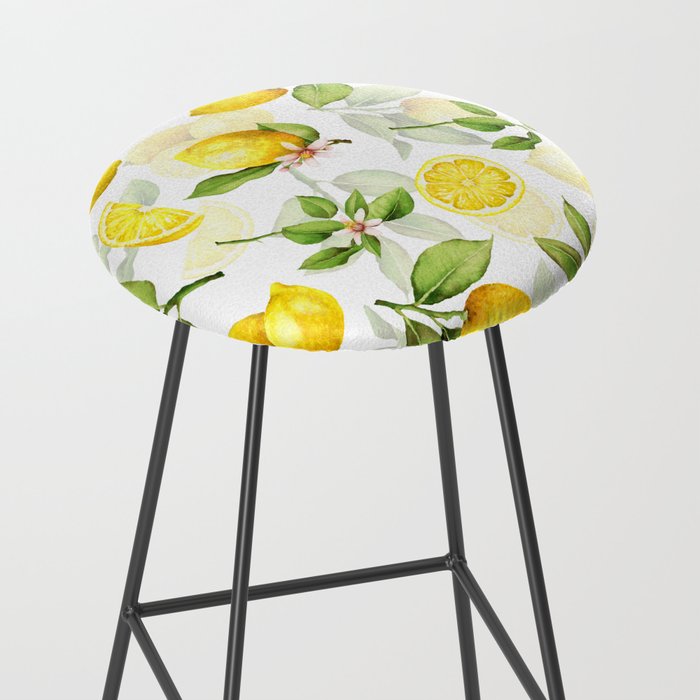 mediterranean summer lemon branches on white Stool Gallery Image 2