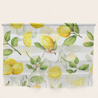 mediterranean summer lemon branches on white Wall Hanging Gallery Image 1