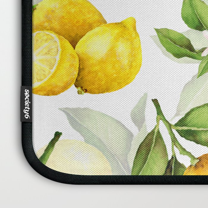 mediterranean summer lemon branches on white Laptop Sleeve Gallery Image 3