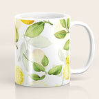 mediterranean summer lemon branches on white Coffee Mug Gallery Image 1