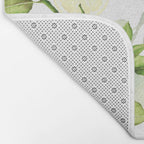 mediterranean summer lemon branches on white Bath Mat Gallery Image 2