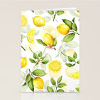 mediterranean summer lemon branches on white Stationery Card Gallery Image 2