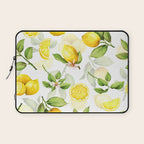 mediterranean summer lemon branches on white Laptop Sleeve Gallery Image 1