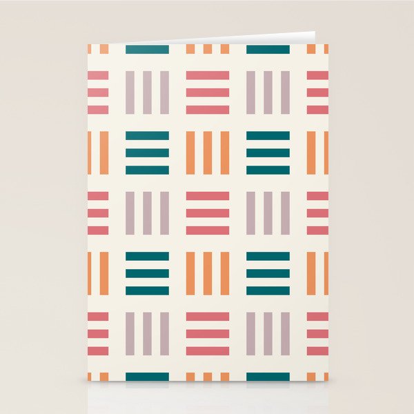 Modern Geometric Color Block Pattern Stationery Card Gallery Image 1