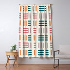 Modern Geometric Color Block Pattern Window Curtain Gallery Image 5