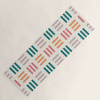 Modern Geometric Color Block Pattern Yoga Mat Gallery Image 1