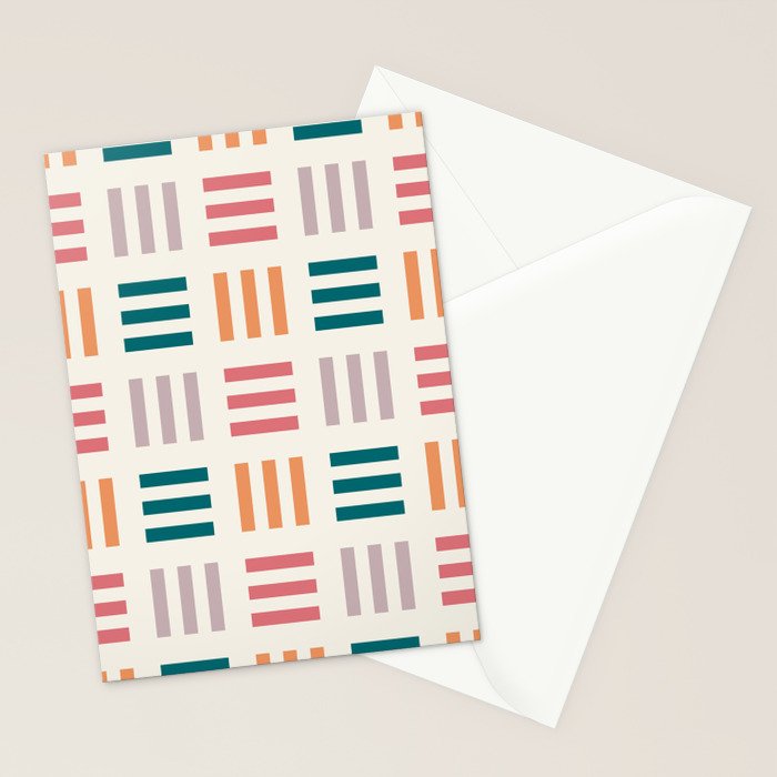 Modern Geometric Color Block Pattern Stationery Card Gallery Image 2
