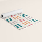 Modern Geometric Color Block Pattern Yoga Mat Gallery Image 2