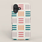 Modern Geometric Color Block Pattern iPhone Case Gallery Image 1