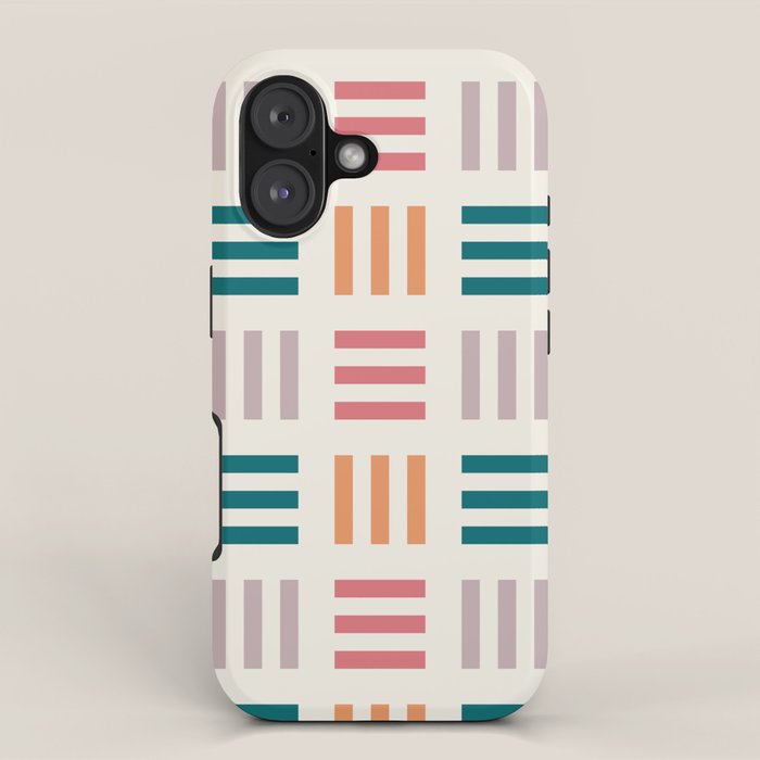Modern Geometric Color Block Pattern iPhone Case Gallery Image 1