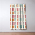 Modern Geometric Color Block Pattern Window Curtain Gallery Image 3