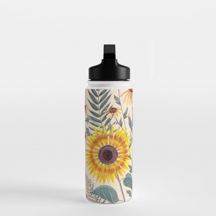 Sunflowers and Ferns Water Bottle Gallery Image 3