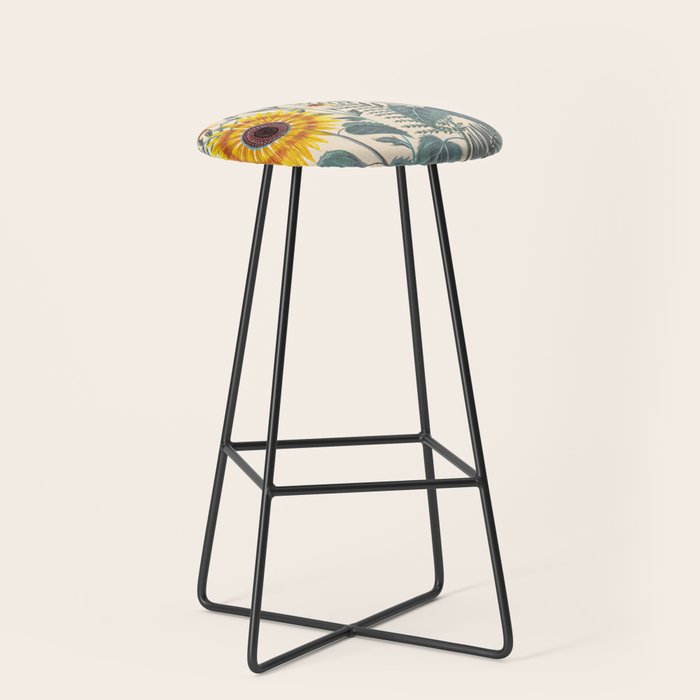Sunflowers and Ferns Stool Gallery Image 1