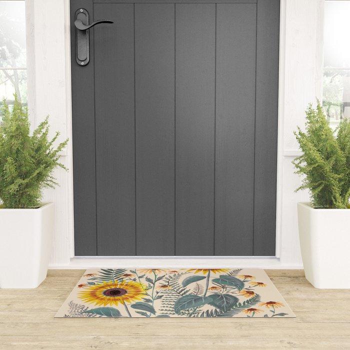 Sunflowers and Ferns Welcome Mat Gallery Image 3