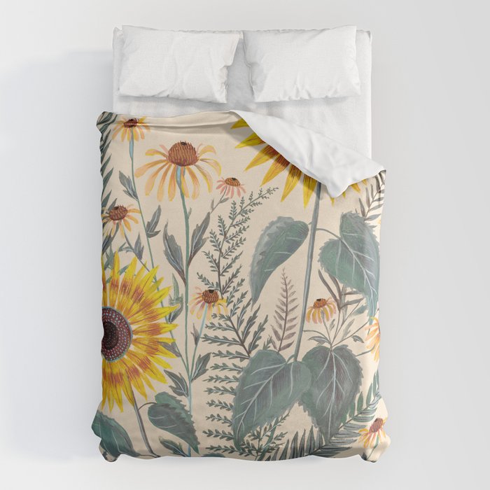 Sunflowers and Ferns Duvet Cover Gallery Image 6