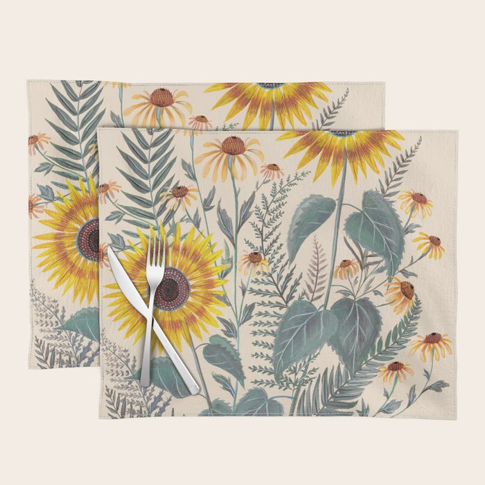 Sunflowers and Ferns Placemat Gallery Image 1