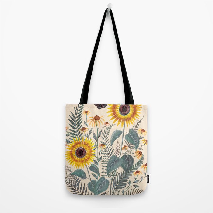 Sunflowers and Ferns Tote Bag Gallery Image 2