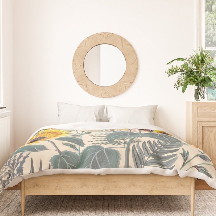 Sunflowers and Ferns Duvet Cover Gallery Image 3