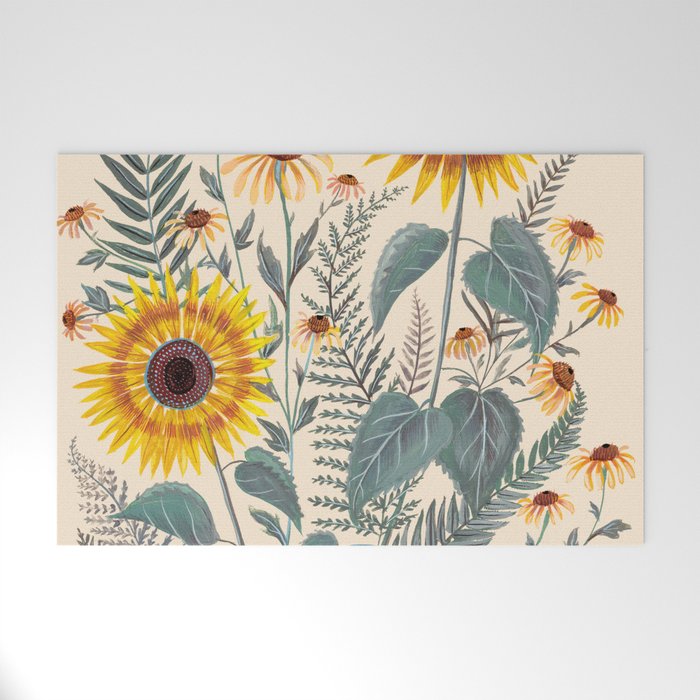 Sunflowers and Ferns Welcome Mat Gallery Image 1
