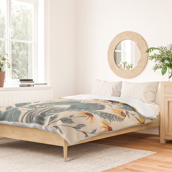Sunflowers and Ferns Duvet Cover Gallery Image 2