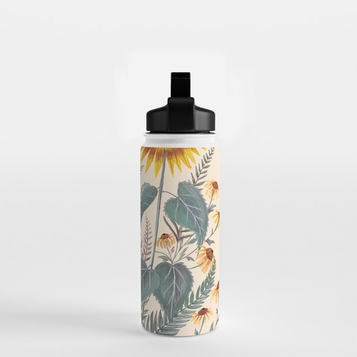 Sunflowers and Ferns Water Bottle Gallery Image 2