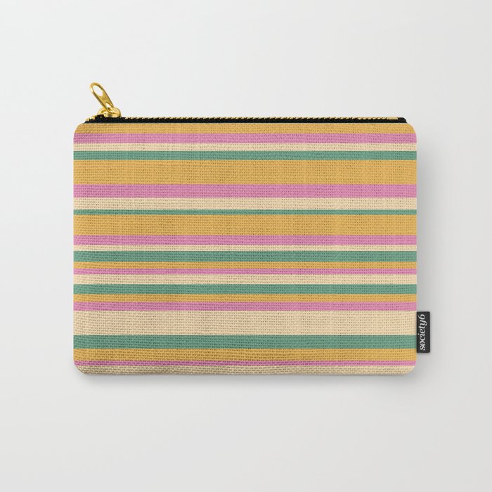 Classic Stripes XIX - Boho Vintage Carry All Pouch Gallery Image 1
