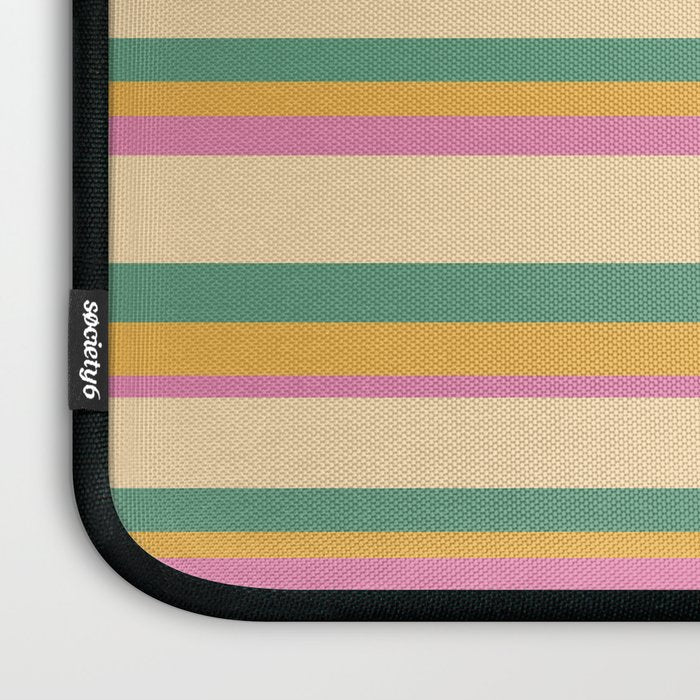 Classic Stripes XIX - Boho Vintage Laptop Sleeve Gallery Image 3