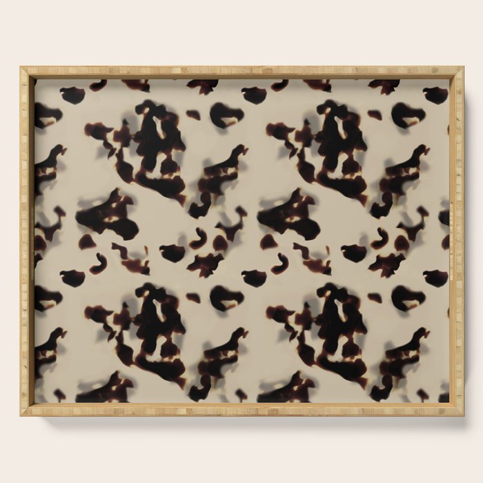 Chic Tortoise Shell on Ivory Serving Tray Gallery Image 1