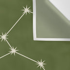Leo Zodiac Star Constellation Line Art Olive Green Wall Tapestry Gallery Image 3