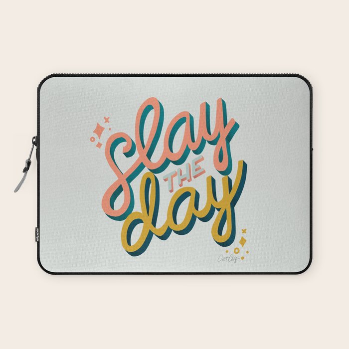 Slay the Day - Marigold & Blush Laptop Sleeve Gallery Image 1