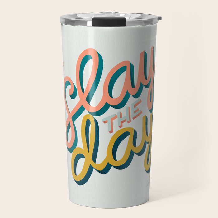 Slay the Day - Marigold & Blush Travel Mug Gallery Image 1