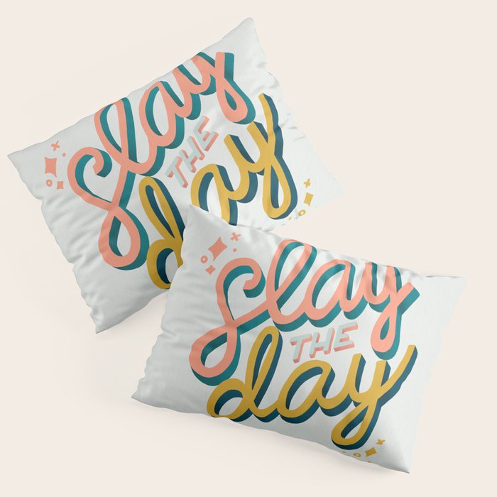 Slay the Day - Marigold & Blush Pillow Sham Gallery Image 3