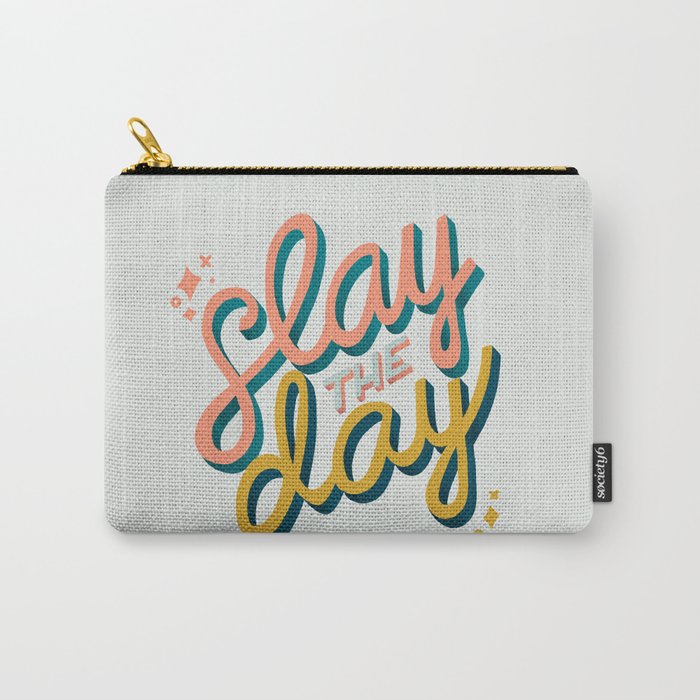 Slay the Day - Marigold & Blush Carry All Pouch Gallery Image 1