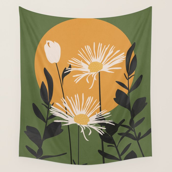 Abstract Florals 3 Wall Tapestry Gallery Image 4