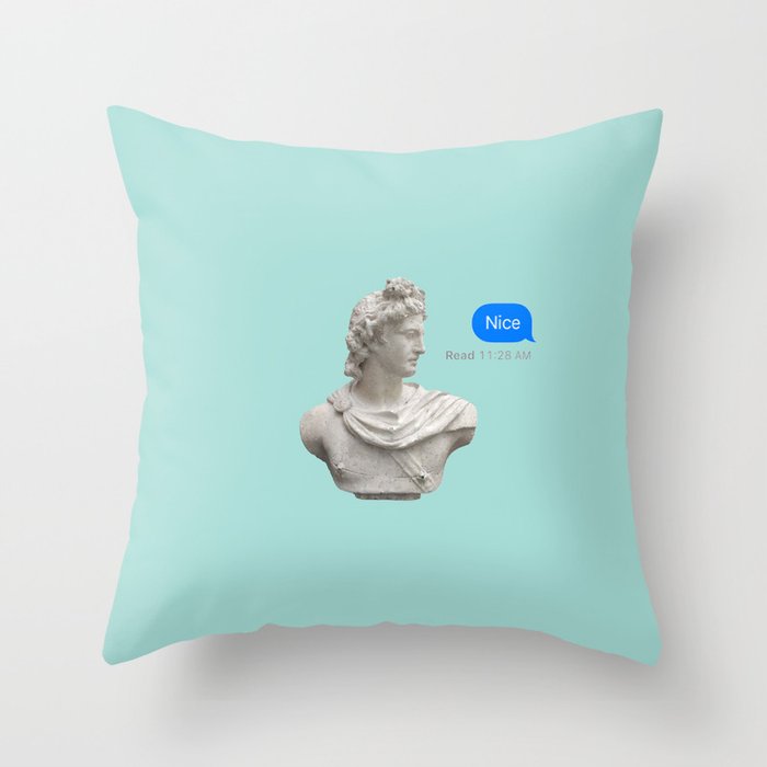what a bust Throw Pillow Gallery Image 1