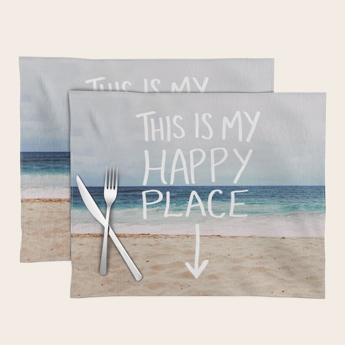 My Happy Place (Beach) Placemat Gallery Image 1