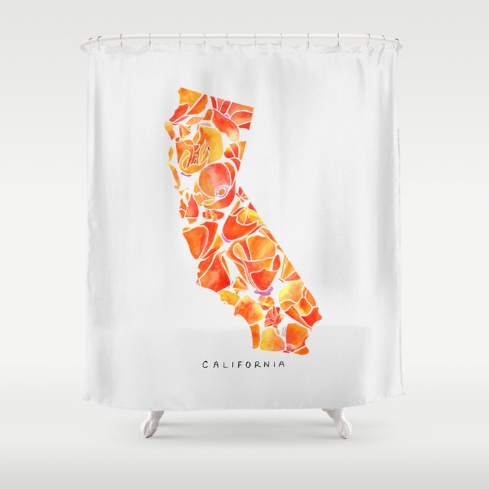 California Poppies Shower Curtain Gallery Image 1