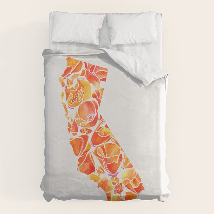 California Poppies Duvet Cover Gallery Image 1