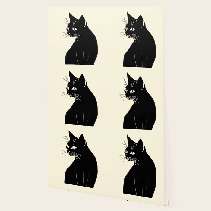 Minimalist Black Cat Wallpaper Gallery Image 2