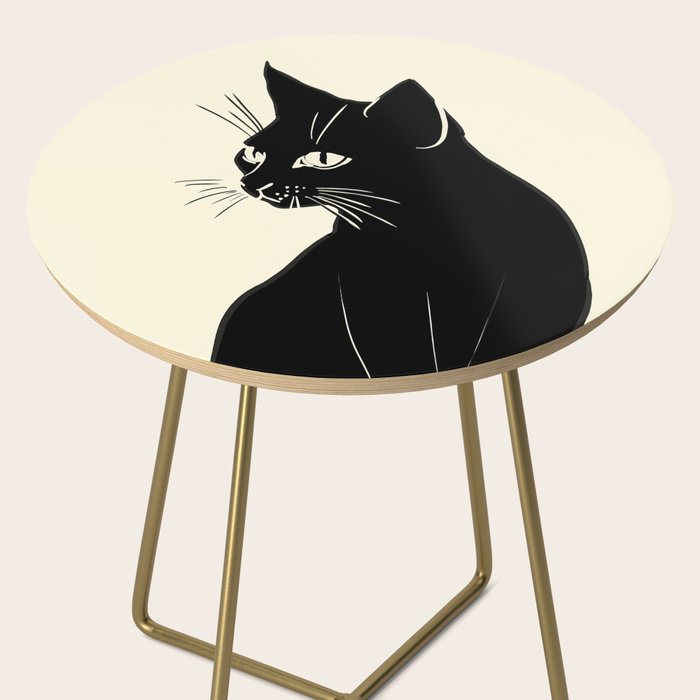 Minimalist Black Cat Side Table Gallery Image 2
