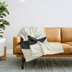 Minimalist Black Cat Throw Blanket Gallery Image 1