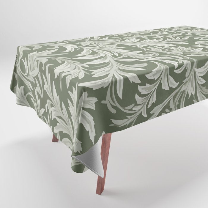 Countryside Bloom Sage Leaf Tablecloth Gallery Image 1