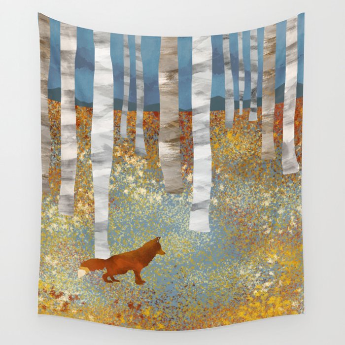 Autumn Fox Wall Tapestry Gallery Image 4