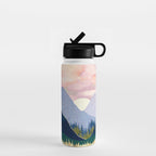 Winter Mountain Lake Water Bottle Gallery Image 1