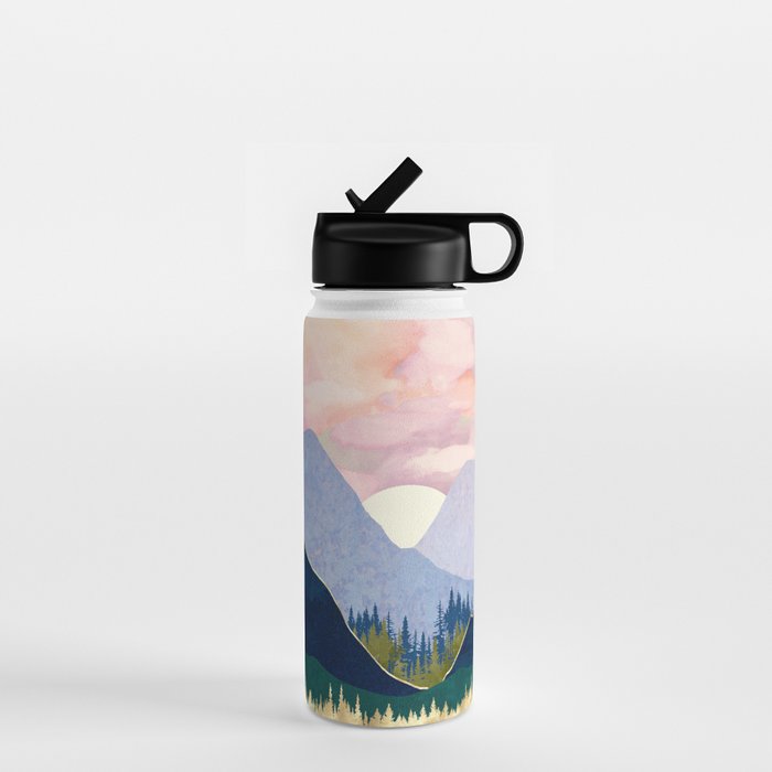 Winter Mountain Lake Water Bottle Gallery Image 1