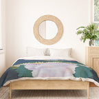 Winter Mountain Lake Duvet Cover Gallery Image 3