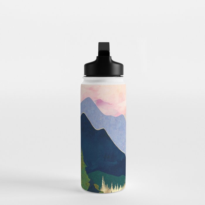 Winter Mountain Lake Water Bottle Gallery Image 3