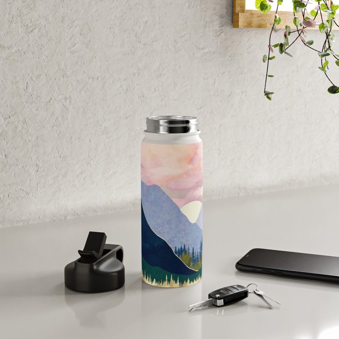 Winter Mountain Lake Water Bottle Gallery Image 4