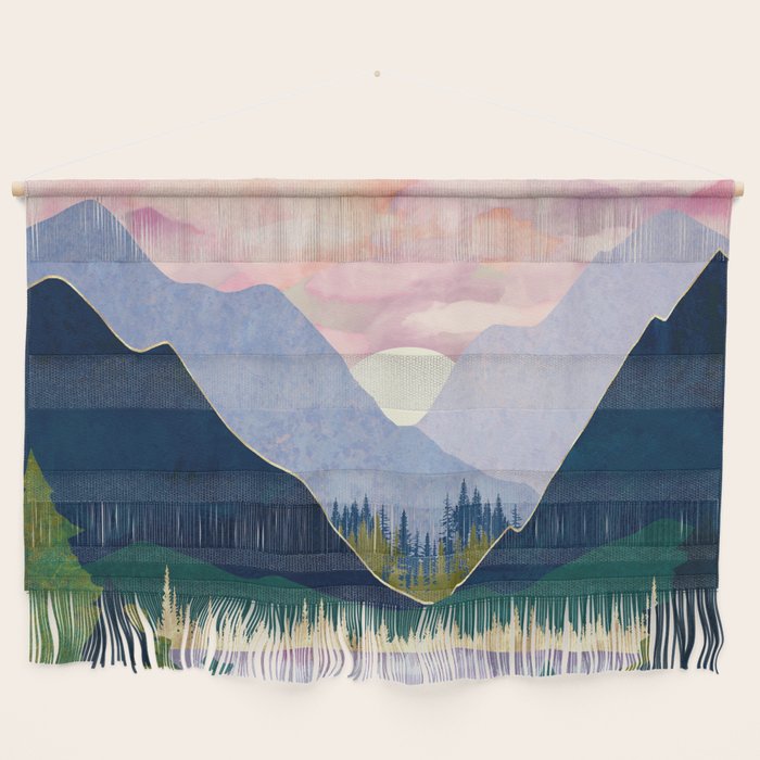 Winter Mountain Lake Wall Hanging Gallery Image 1